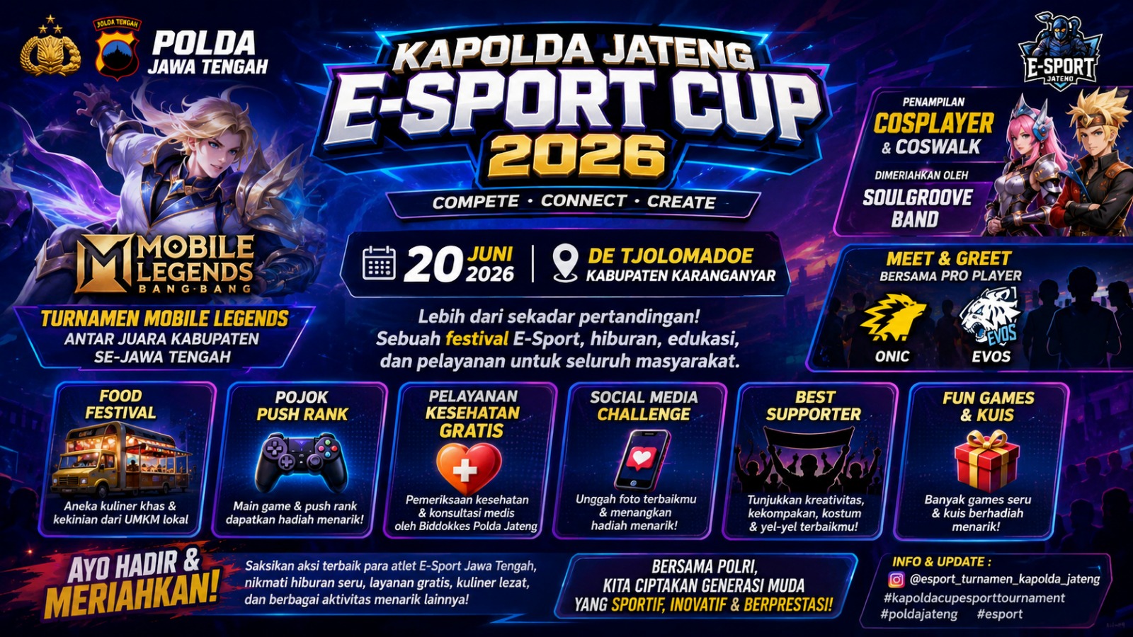 Kapolda Jateng E-Sport Cup 2026 Jadi Ruang Kreativitas Generasi Digital Jawa Tengah